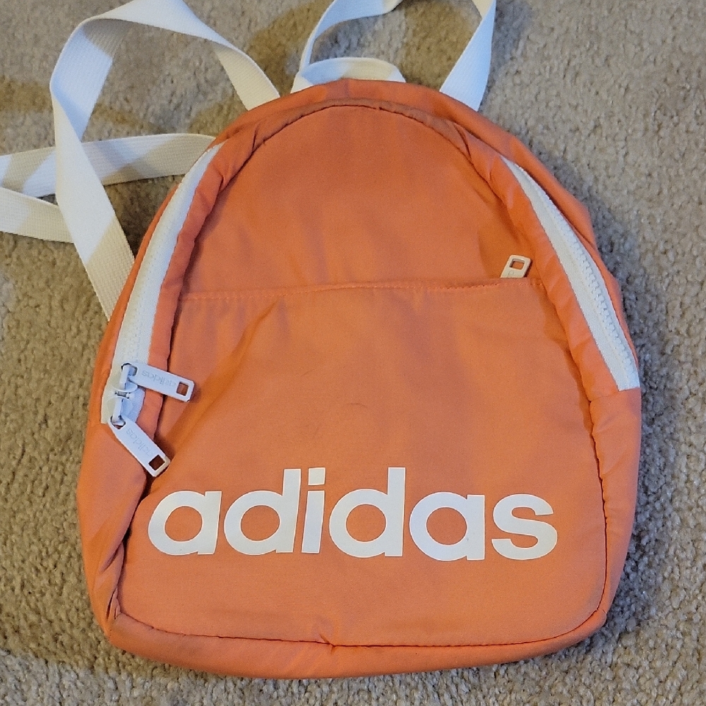 Adidas Vibrant Orange Backpack with White Details
